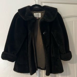 Saks Fifth Ave girls fur jacket with pockets